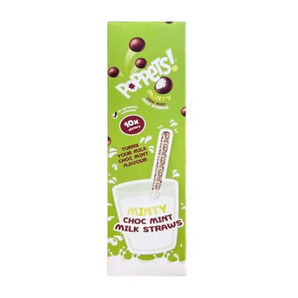 Poppets Milk Straws Minty Choc 10pk (UK)