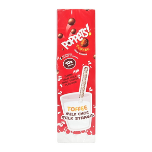 Poppets Milk Straws Toffee 10pk (UK)