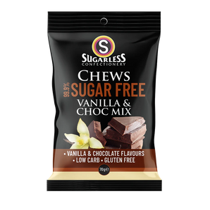 Sugarless confectionery Chews Vanilla & Choc Mix 70g