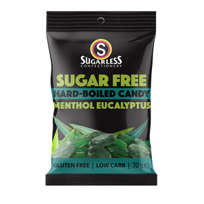 Sugarless Confectionery Aura Sugar Free Hard Boiled Candy Menthol Eucalyptus 70g