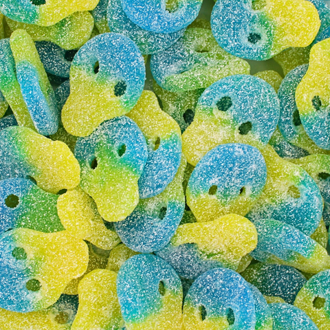 Fizzy Blue & Yellow Skulls 100g (UK)