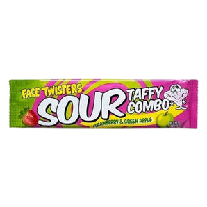 Face Twister Sour Taffy Combo Strawberry & Green Apple