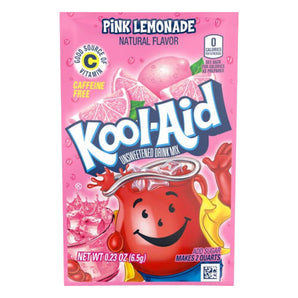 Kool Aid Pink Lemonade Unsweetened Drink Mix 6.3g (USA)